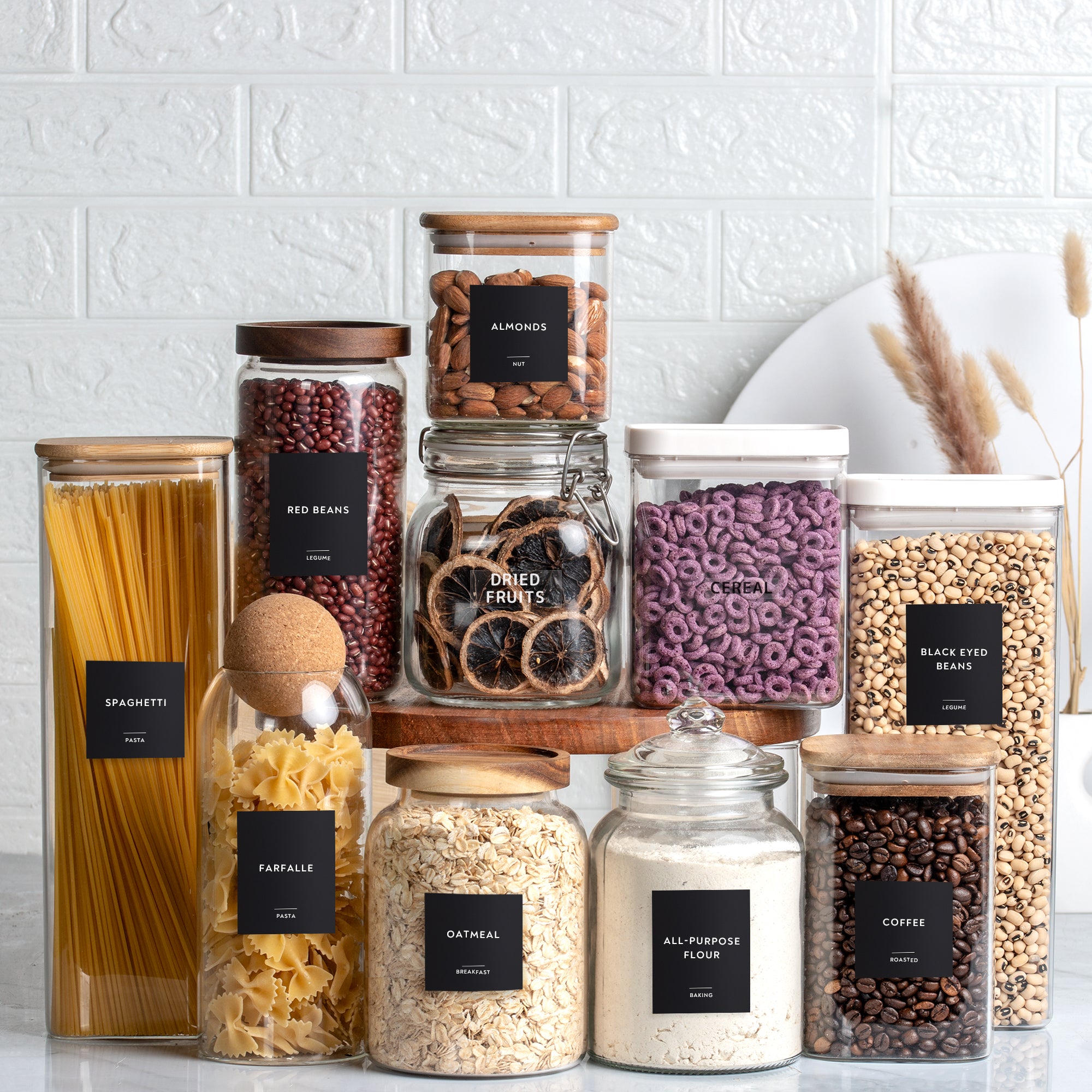 Black Pantry Labels