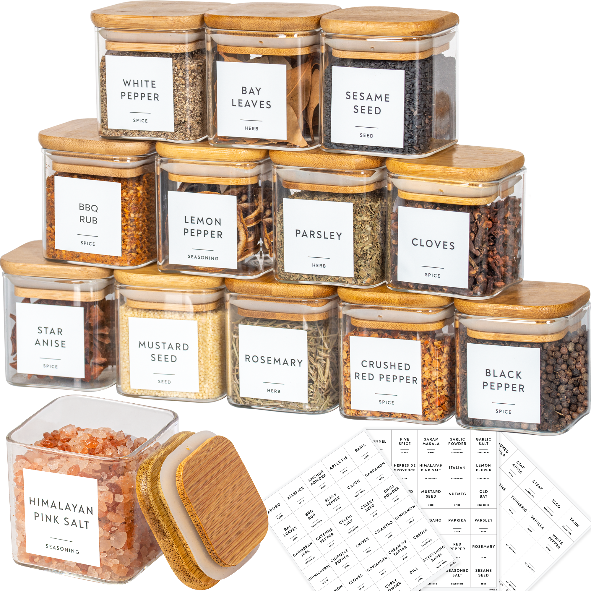 Square Spice Jars Laramaid