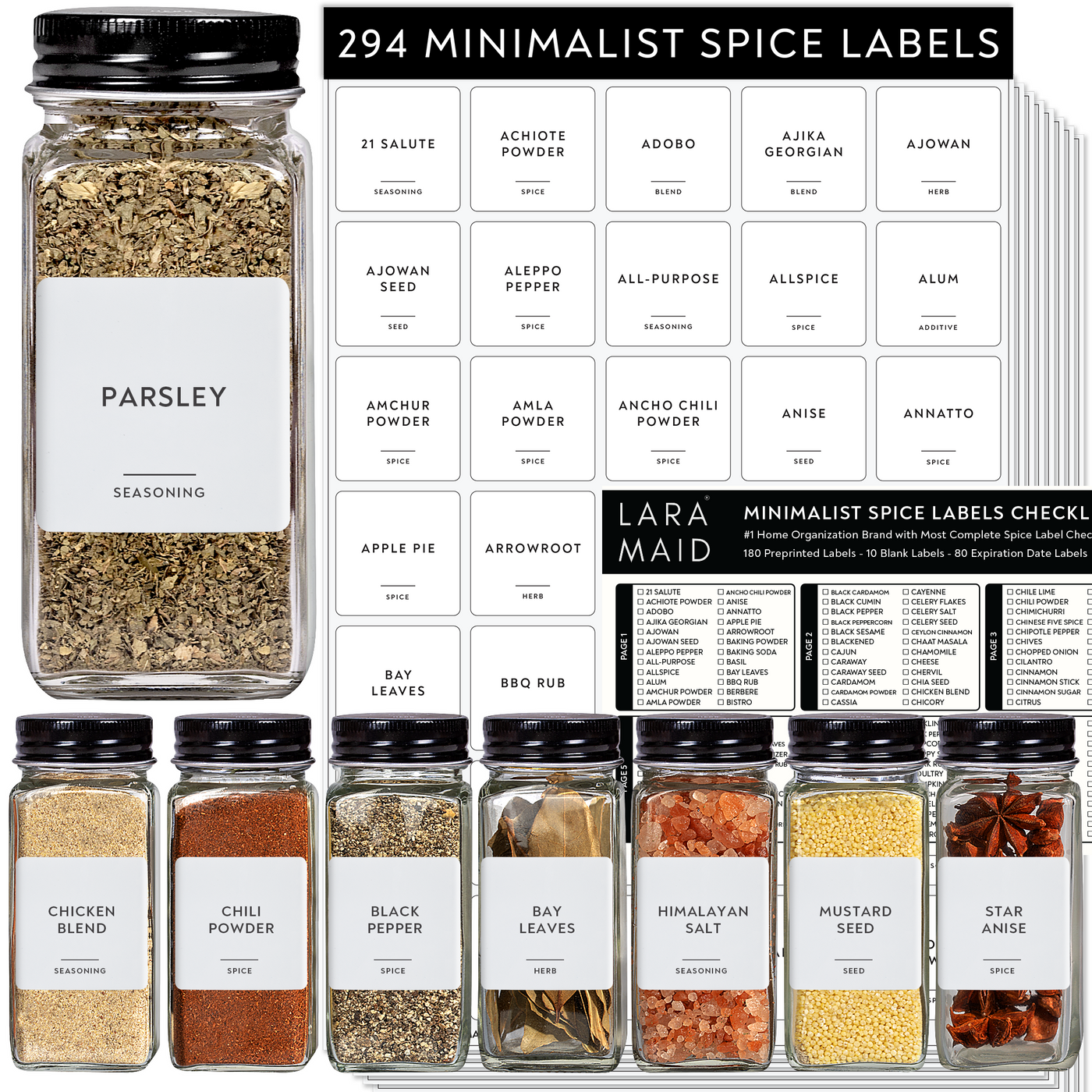 Minimalist Spice Labels