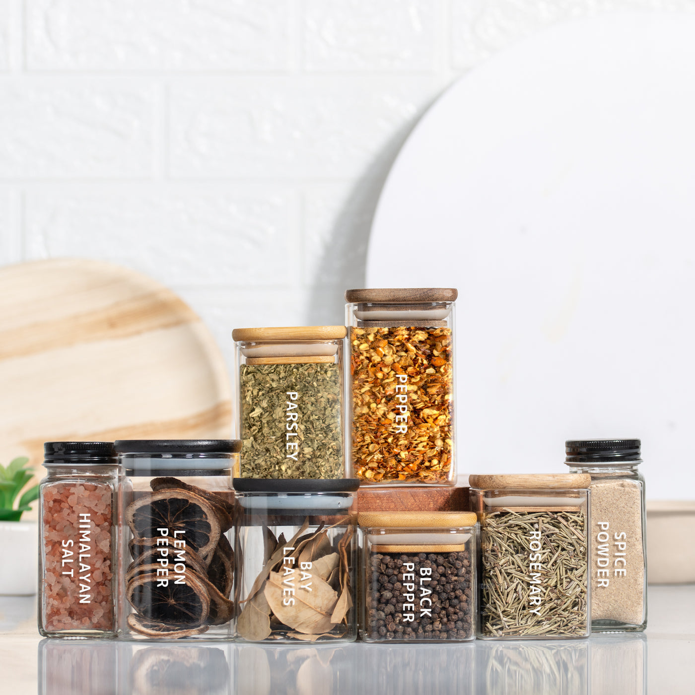 Clear Spice Label Tops / Wateroil Resistant / Spice Labels / Home