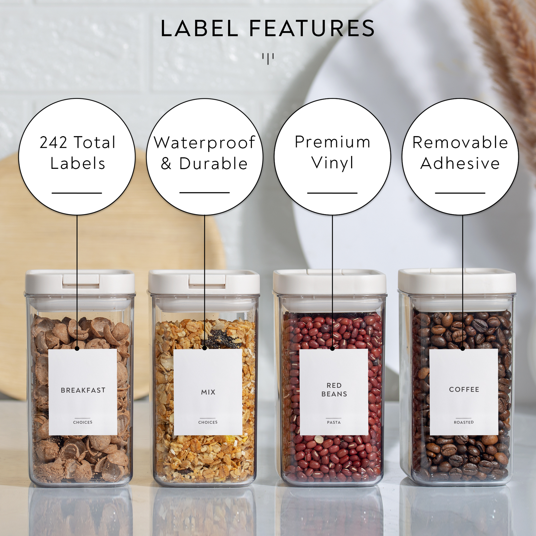 Personalized Canister Labels Pantry Labels, OXO Labels, OXO
